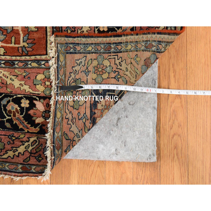 8'5" x 11'4" Vintage Hand Knotted Ivory Wool Rectangle Oriental Rug - MOA10278476