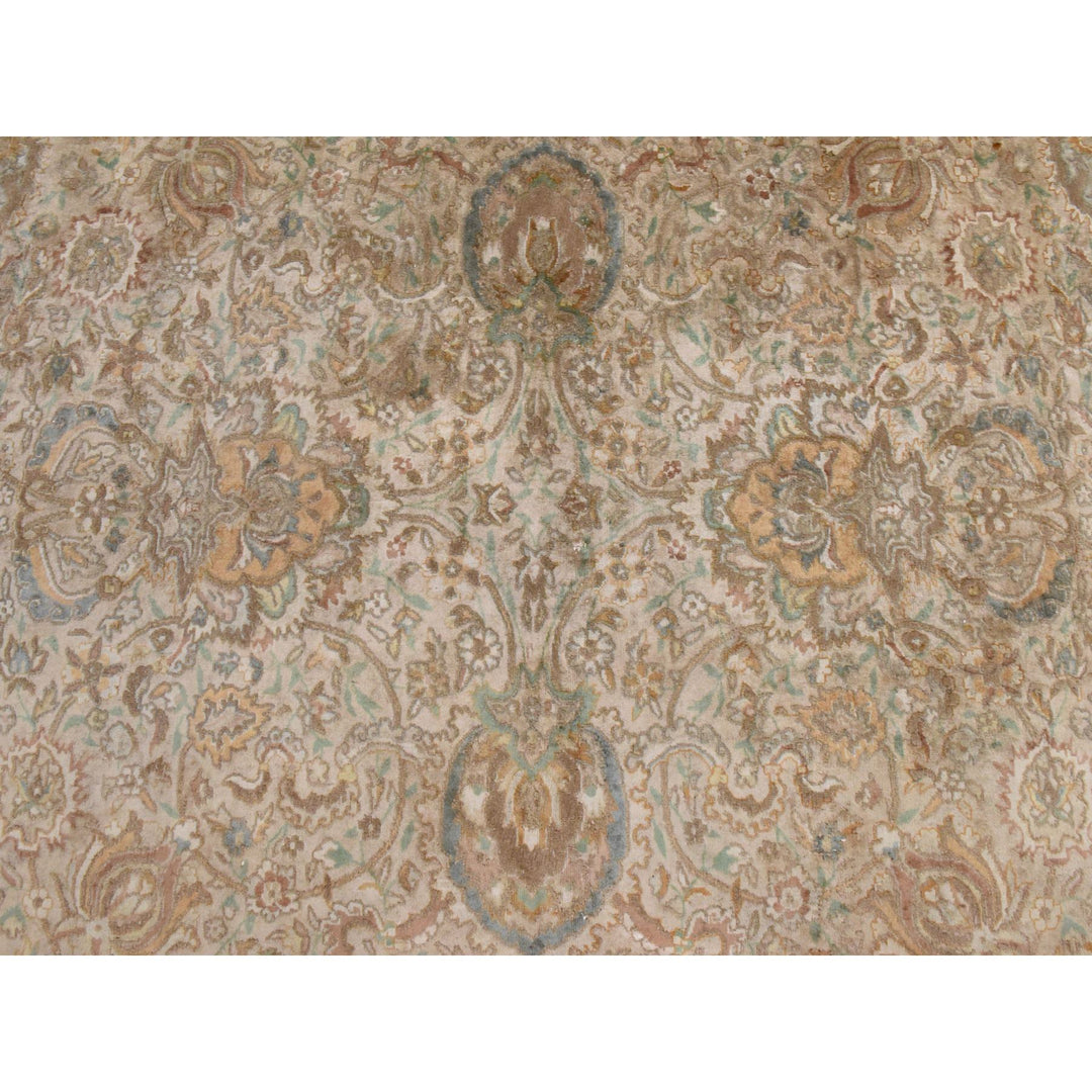 9'9" x 13'0" Vintage Hand Knotted Brown Wool Rectangle Oriental Rug - MOA10278480