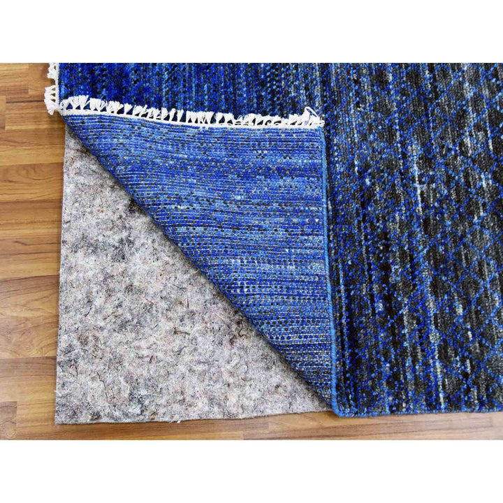 10'5" x 14'6" New Hand Knotted Blue Wool Rectangle Oriental Rug - MOA10279003