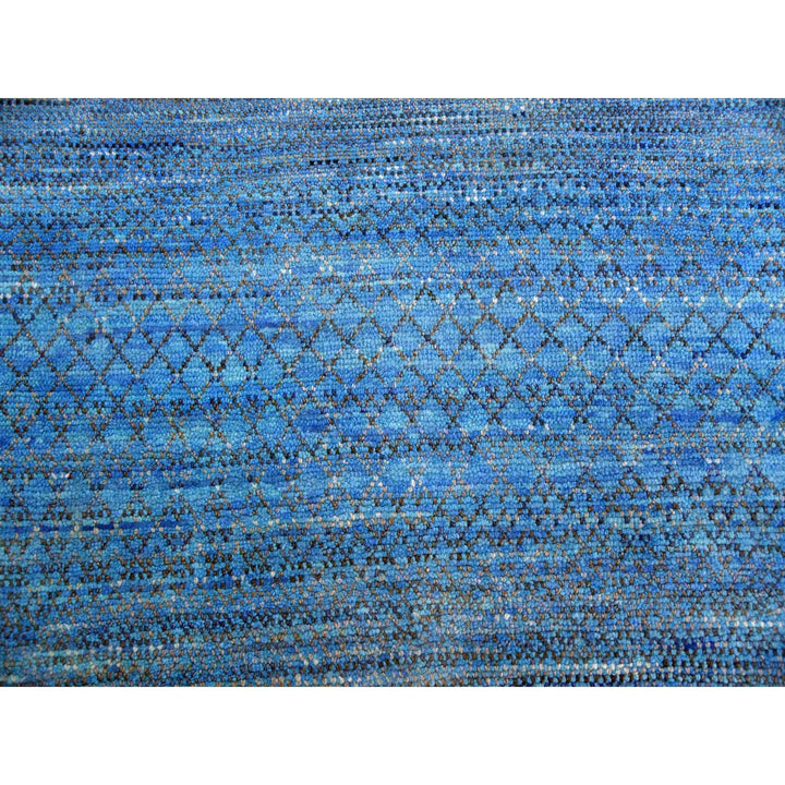 10'0" x 14'3" New Hand Knotted Blue Wool Rectangle Oriental Rug - MOA10279172