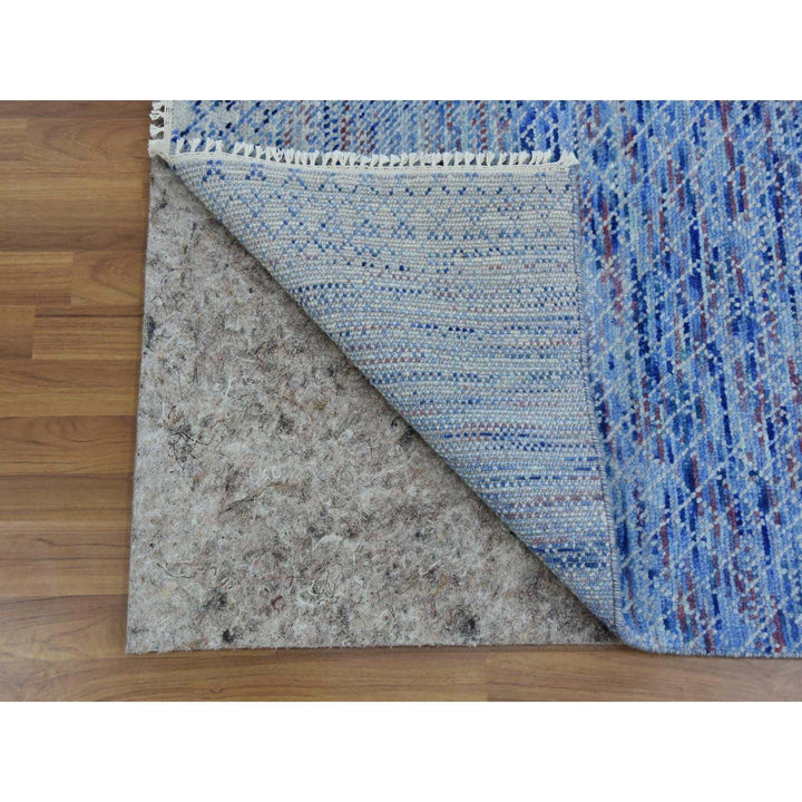 10'0" x 14'4" New Hand Knotted Blue Wool Rectangle Oriental Rug - MOA10279178