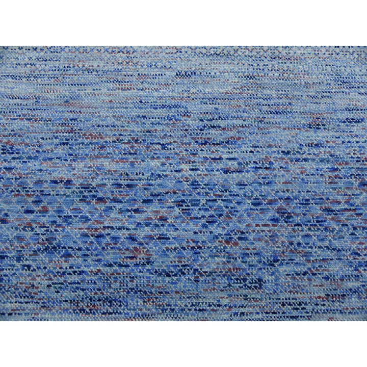 10'0" x 14'4" New Hand Knotted Blue Wool Rectangle Oriental Rug - MOA10279178