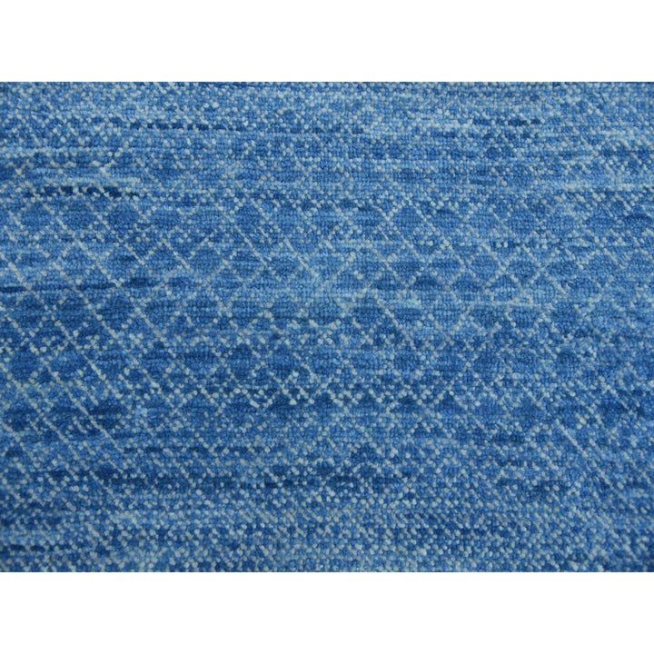 10'0" x 14'4" New Hand Knotted Blue Wool Rectangle Oriental Rug - MOA10279180