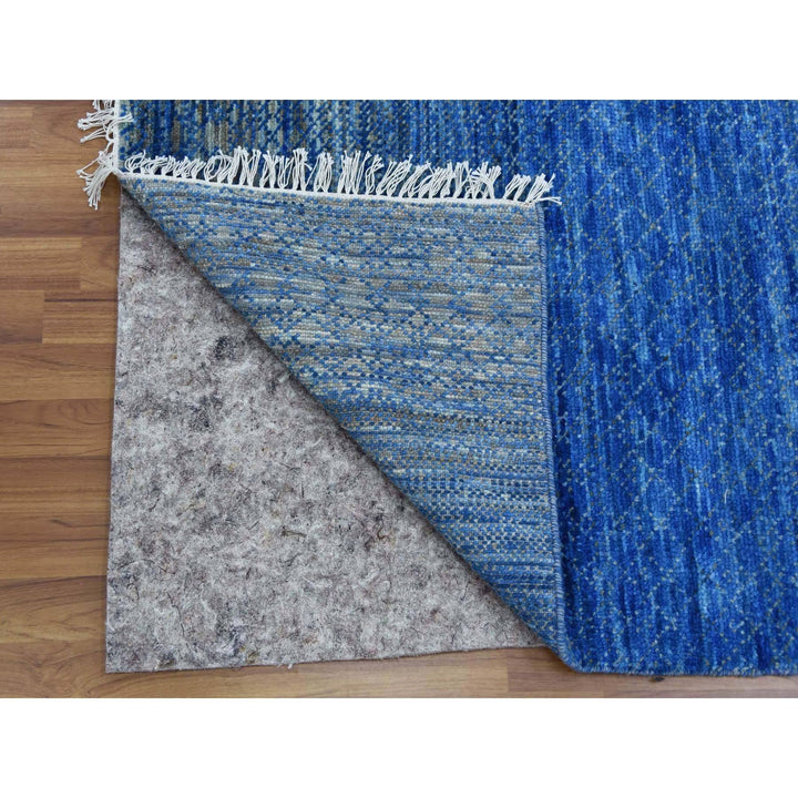 10'3" x 14'4" New Hand Knotted Blue Wool Rectangle Oriental Rug - MOA10279181