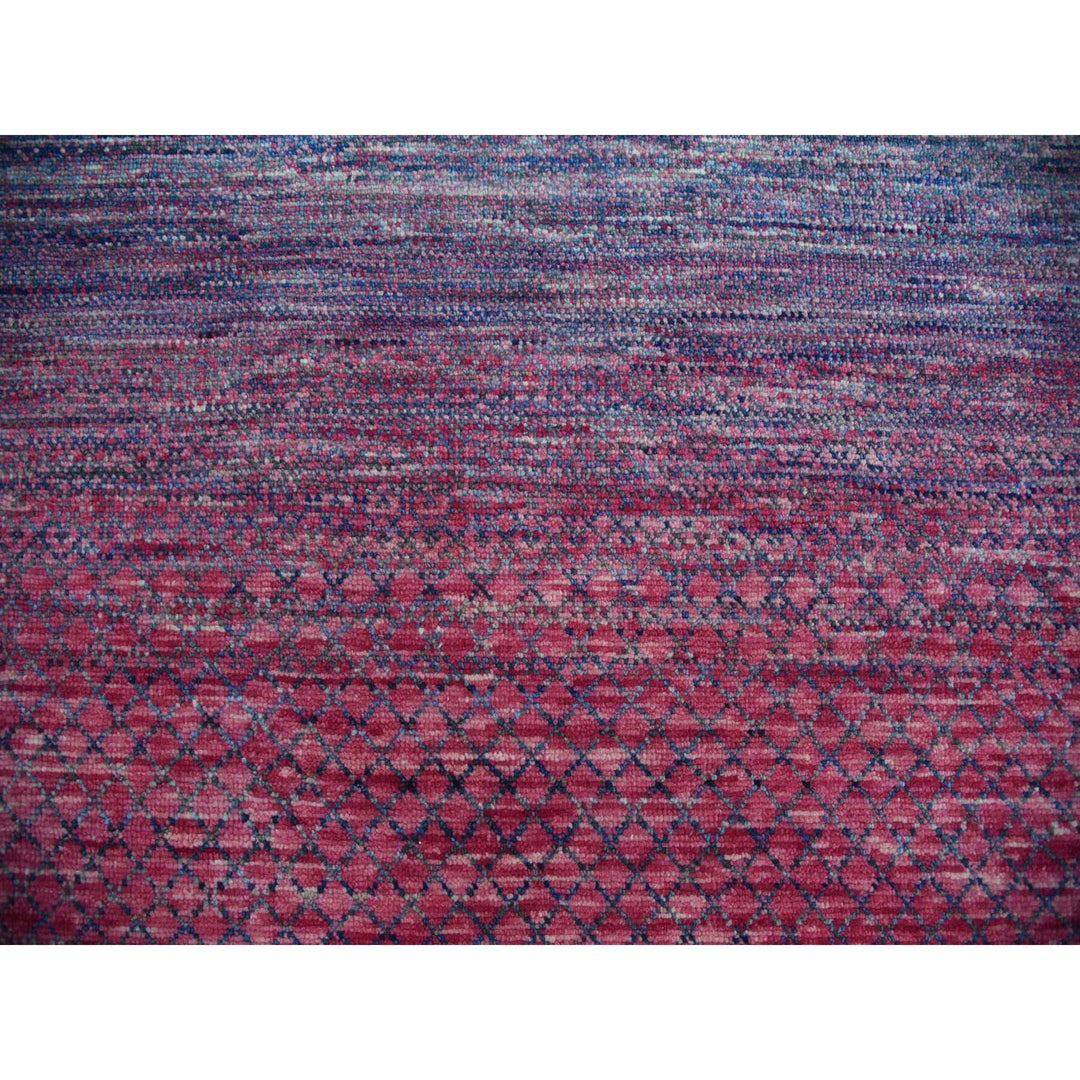 8'1" x 10'2" New Hand Knotted Pink Wool Rectangle Oriental Rug - MOA10279198