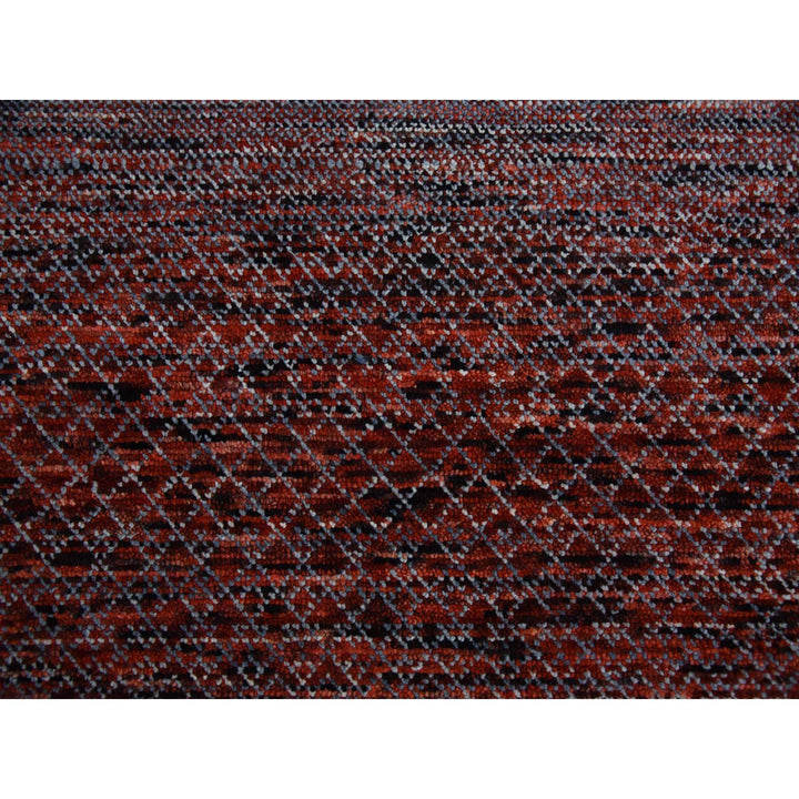 9'1" x 12'1" New Hand Knotted Red Wool Rectangle Oriental Rug - MOA10279238