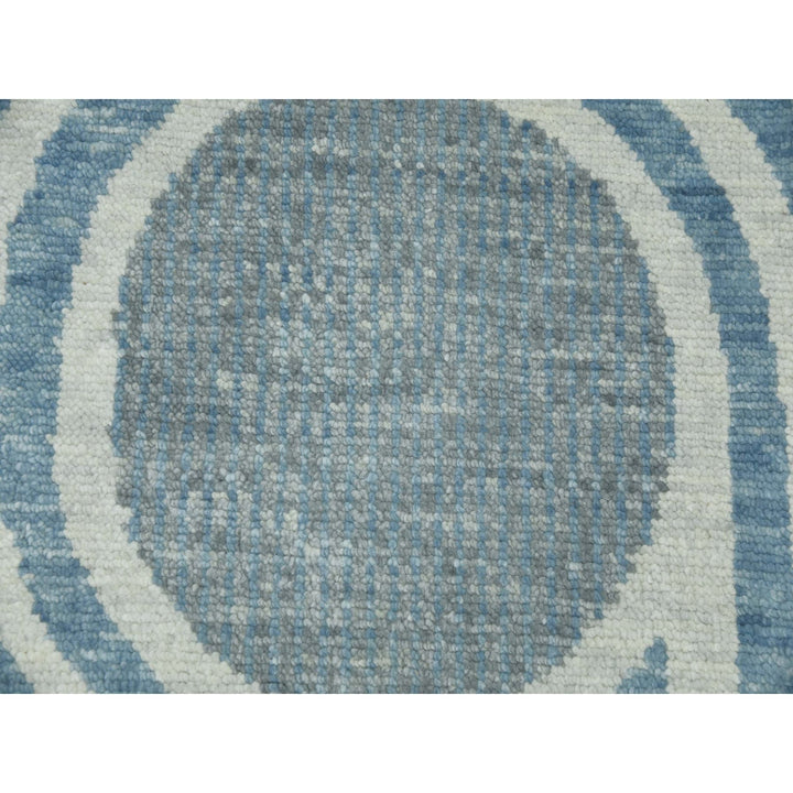 10'1" x 14'0" New Hand Knotted Blue Wool Rectangle Oriental Rug - MOA10279412