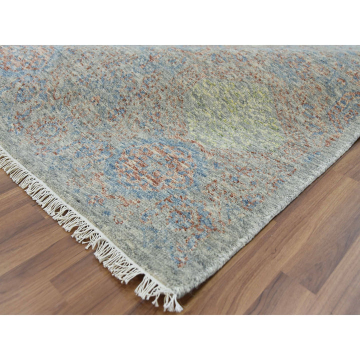 12'0" x 17'4" New Hand Knotted Green Wool Rectangle Oriental Rug - MOA10279438