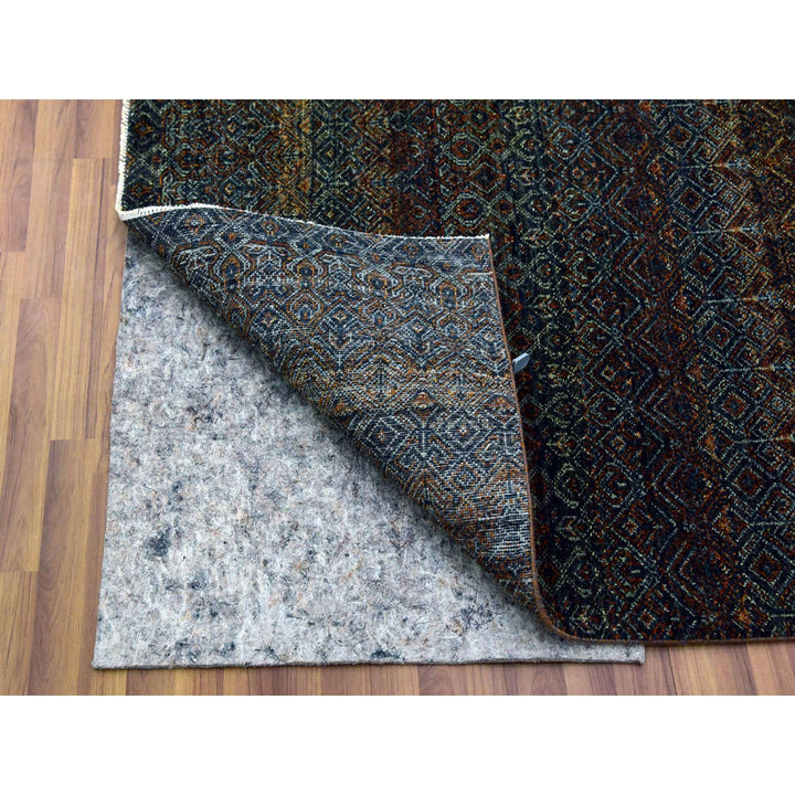 10'0" x 10'0" New Hand Knotted Brown Wool Square Oriental Rug - MOA10279455