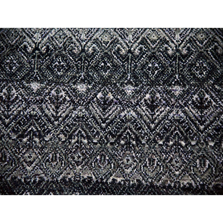 10'0" x 13'10" New Hand Knotted Grey Wool Rectangle Oriental Rug - MOA10279459