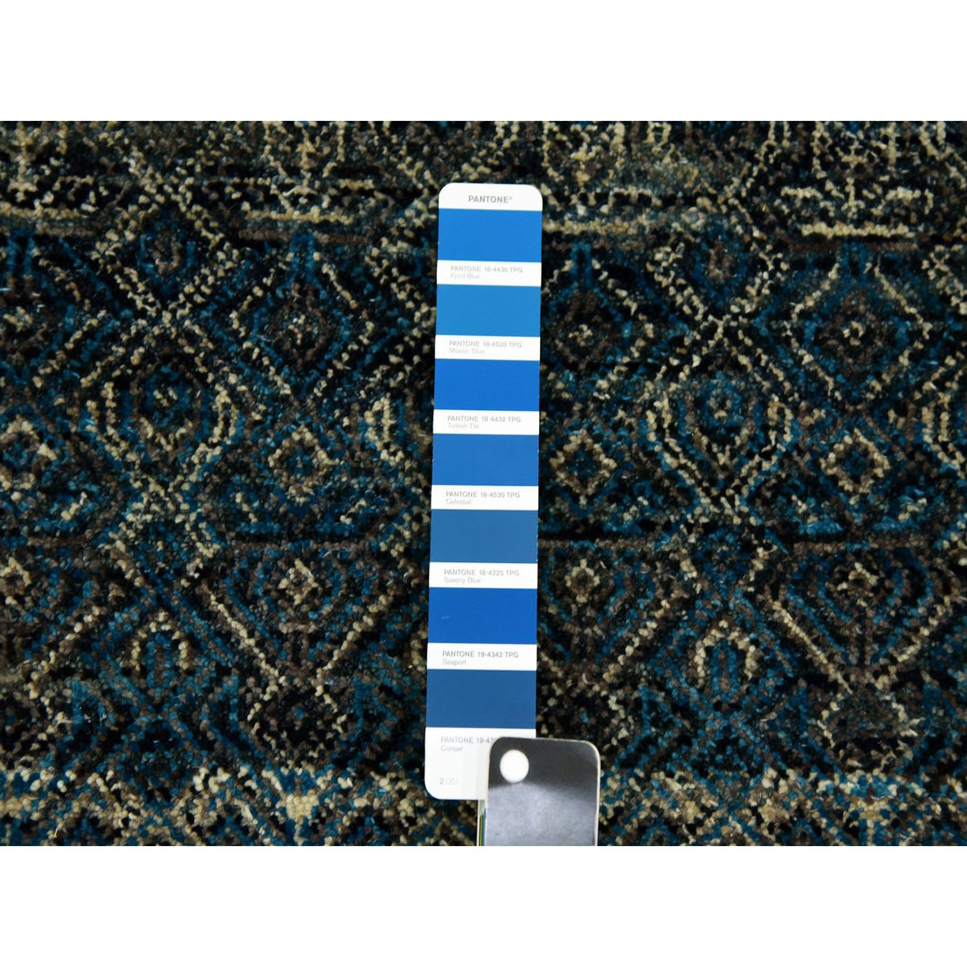 10'0" x 10'1" New Hand Knotted Blue Wool Square Oriental Rug - MOA10279462