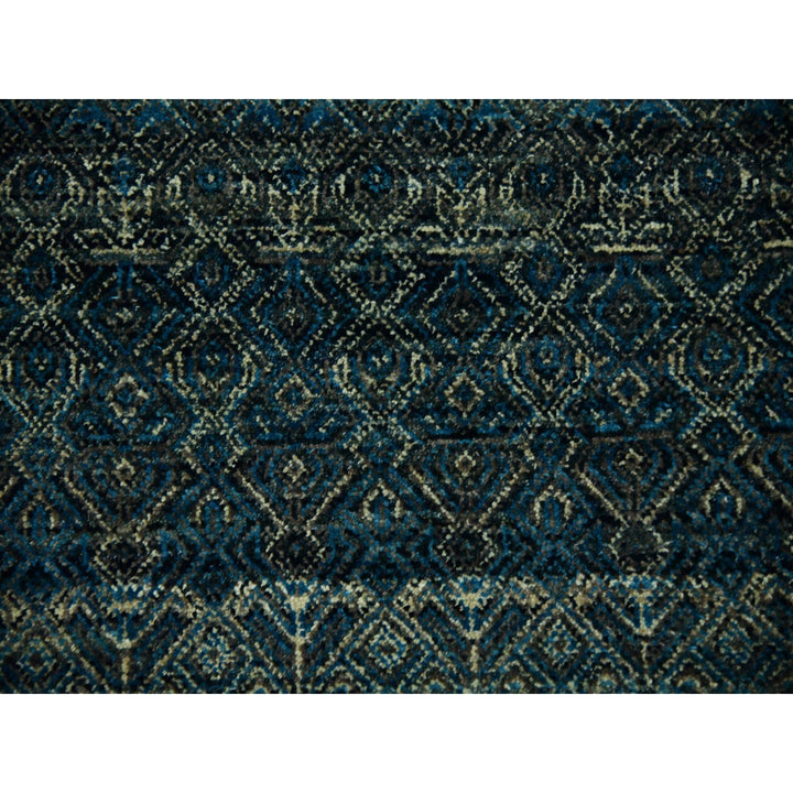 10'0" x 10'1" New Hand Knotted Blue Wool Square Oriental Rug - MOA10279462