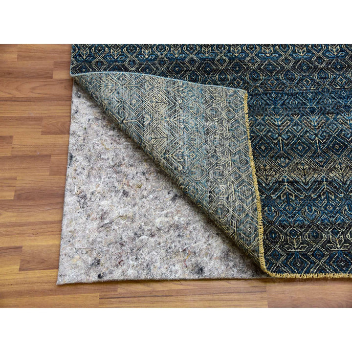 7'8" x 10'0" New Hand Knotted Blue Wool Rectangle Oriental Rug - MOA10279463