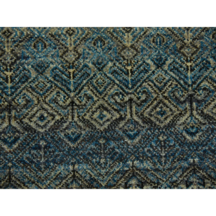 8'0" x 8'0" New Hand Knotted Blue Cotton Round Oriental Rug - MOA10279466