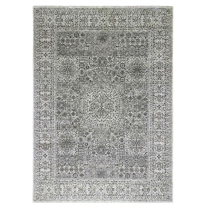 10'0" x 14'0" New Hand Knotted Ivory Wool Rectangle Oriental Rug - MOA10279468