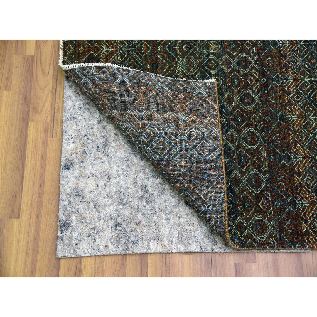 2'6" x 12'0" New Hand Knotted Brown Wool Runner Oriental Rug - MOA10279487