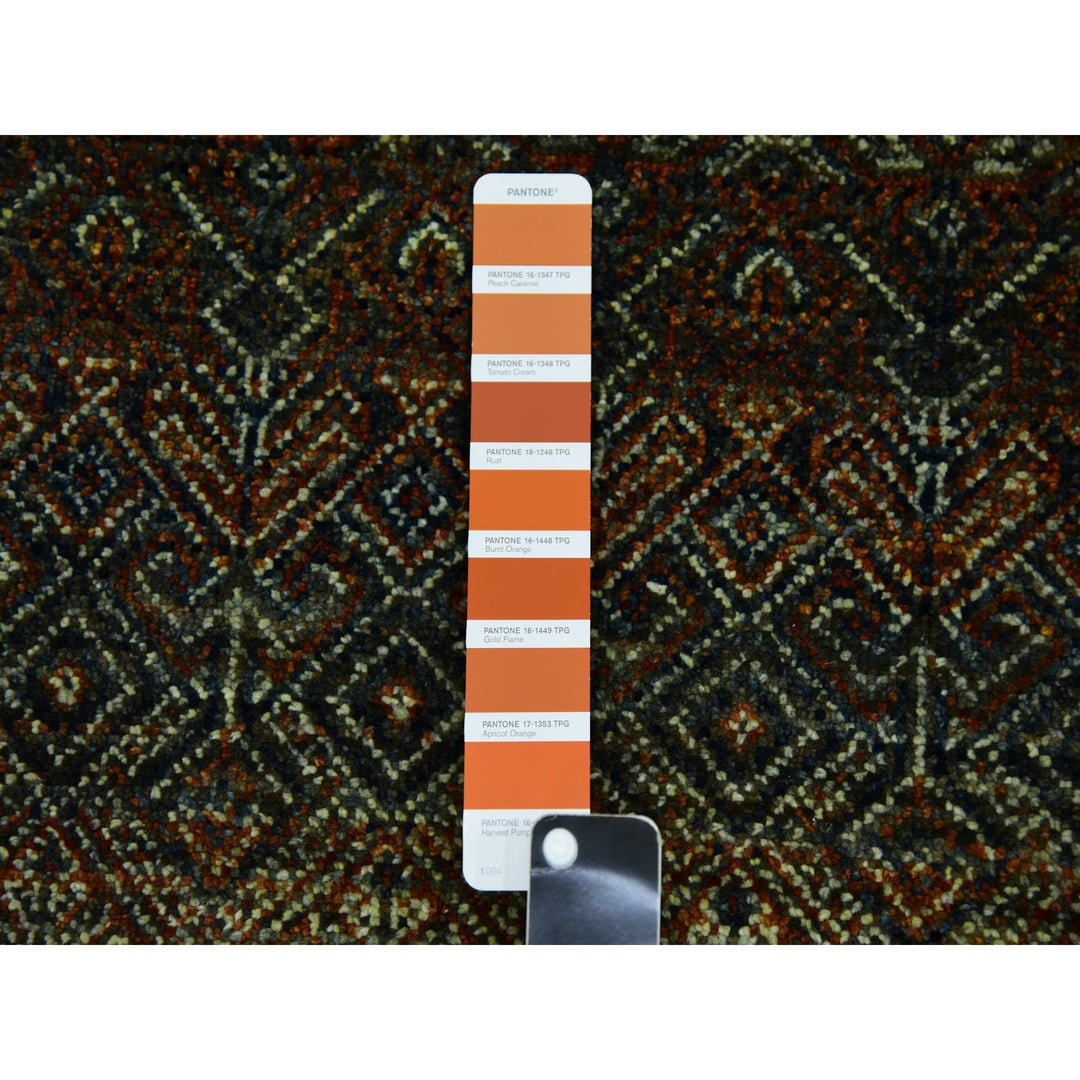 2'6" x 8'0" New Hand Knotted Brown Wool Runner Oriental Rug - MOA10279492