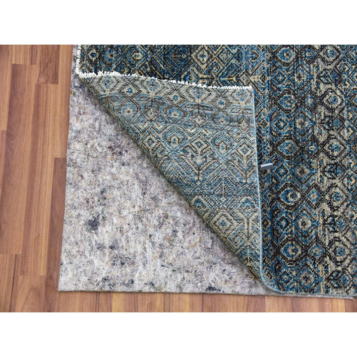 2'6" x 6'1" New Hand Knotted Blue Wool Runner Oriental Rug - MOA10279498