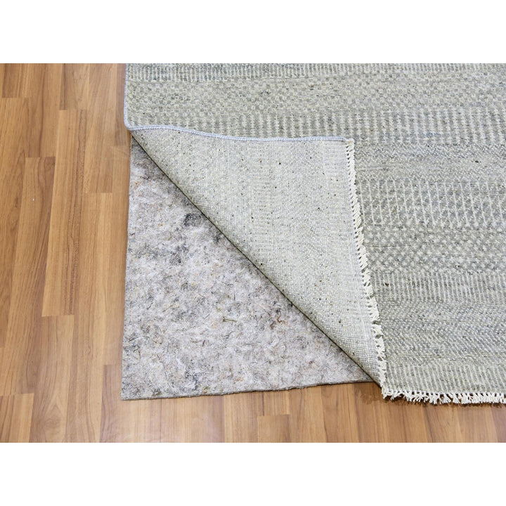 8'1" x 8'2" New Hand Knotted Grey Wool Square Oriental Rug - MOA10279539