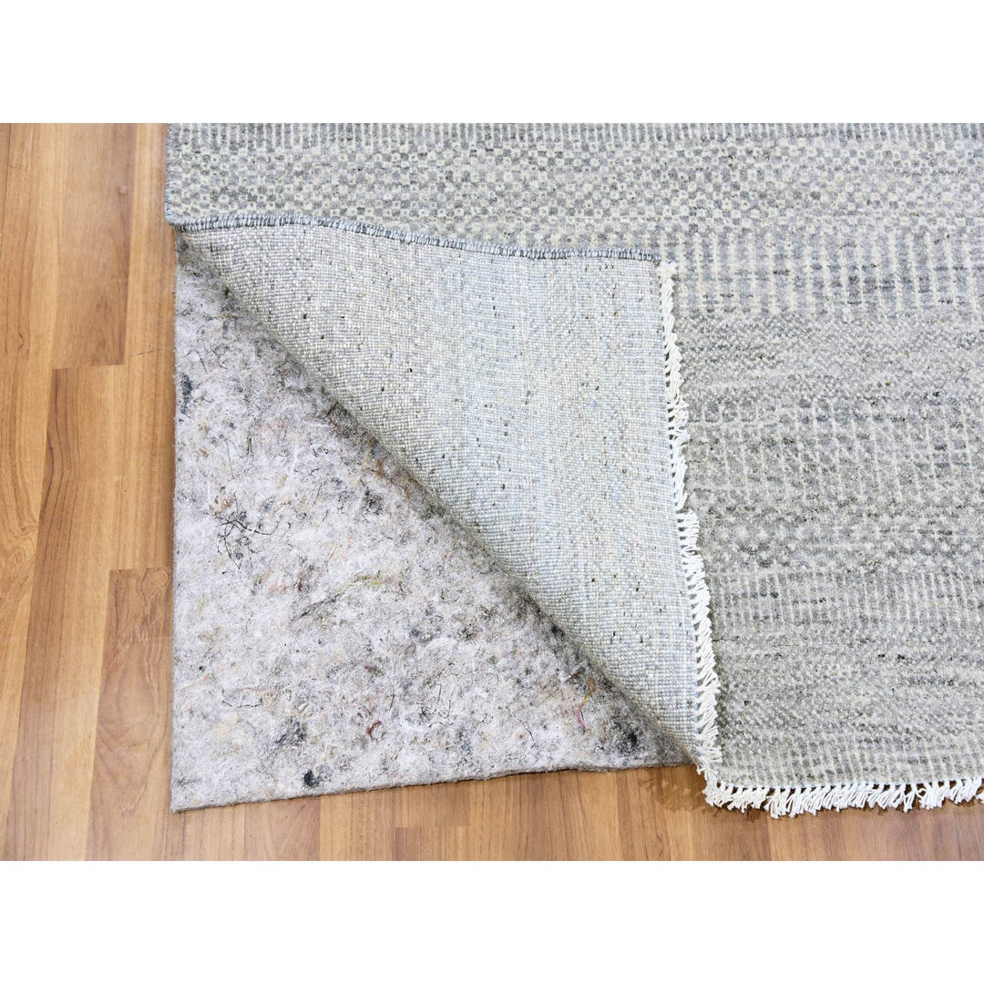 6'0" x 6'1" New Hand Knotted Grey Cotton Square Oriental Rug - MOA10279543