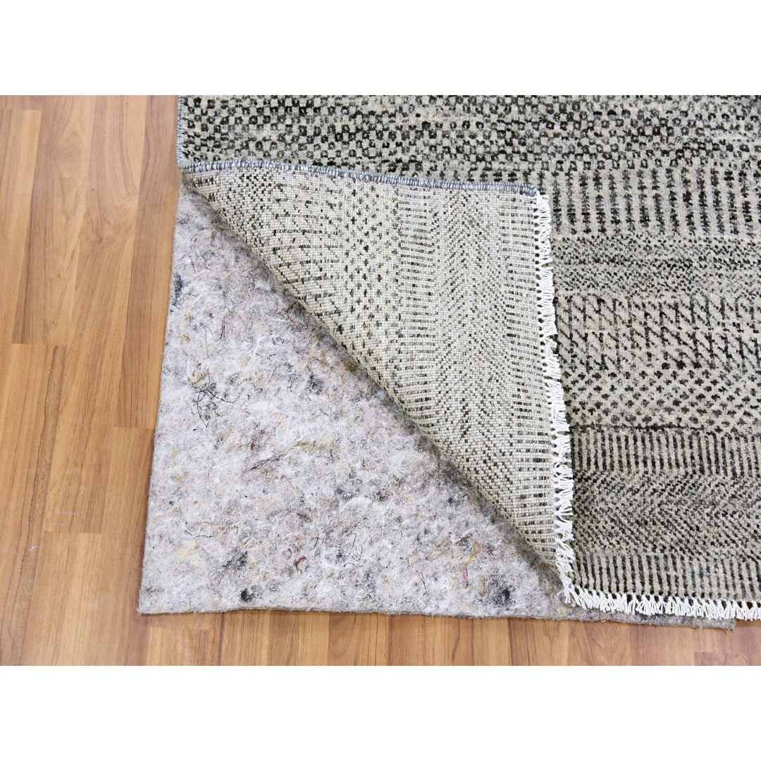 3'0" x 4'9" New Hand Knotted Grey Wool Rectangle Oriental Rug - MOA10279577