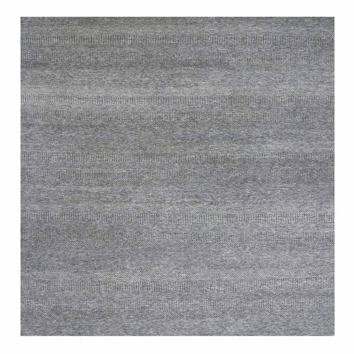 12'0" x 12'2" New Hand Knotted Grey Cotton Square Oriental Rug - MOA10279587