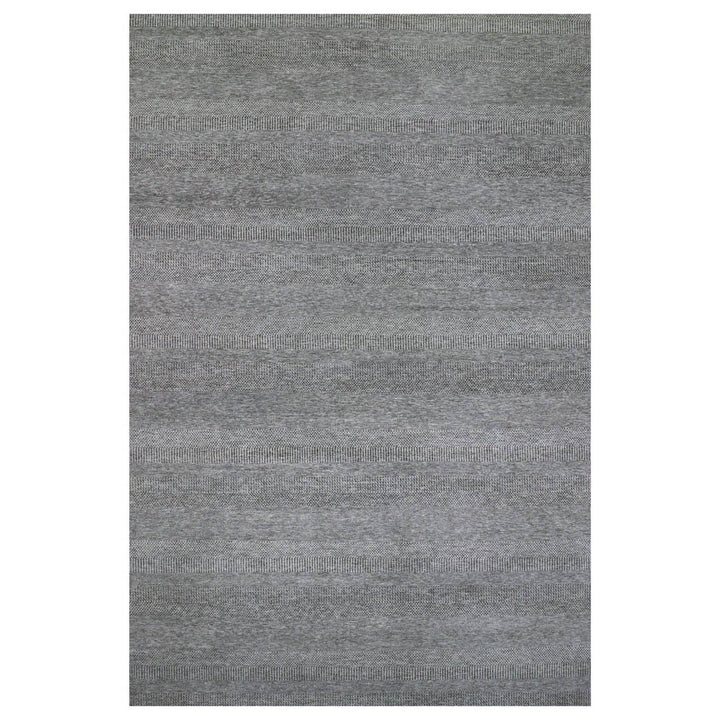 14'1" x 18'2" New Hand Knotted Grey Wool Rectangle Oriental Rug - MOA10279588