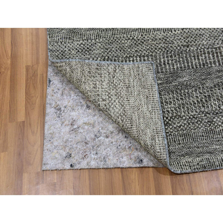 5'11" x 6'1" New Hand Knotted Grey Wool Square Oriental Rug - MOA10279594