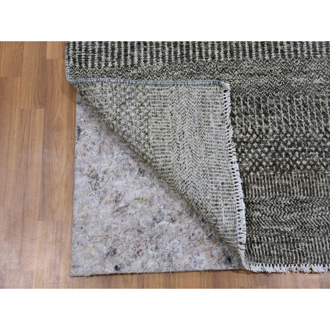 3'0" x 5'0" New Hand Knotted Grey Wool Rectangle Oriental Rug - MOA10279605