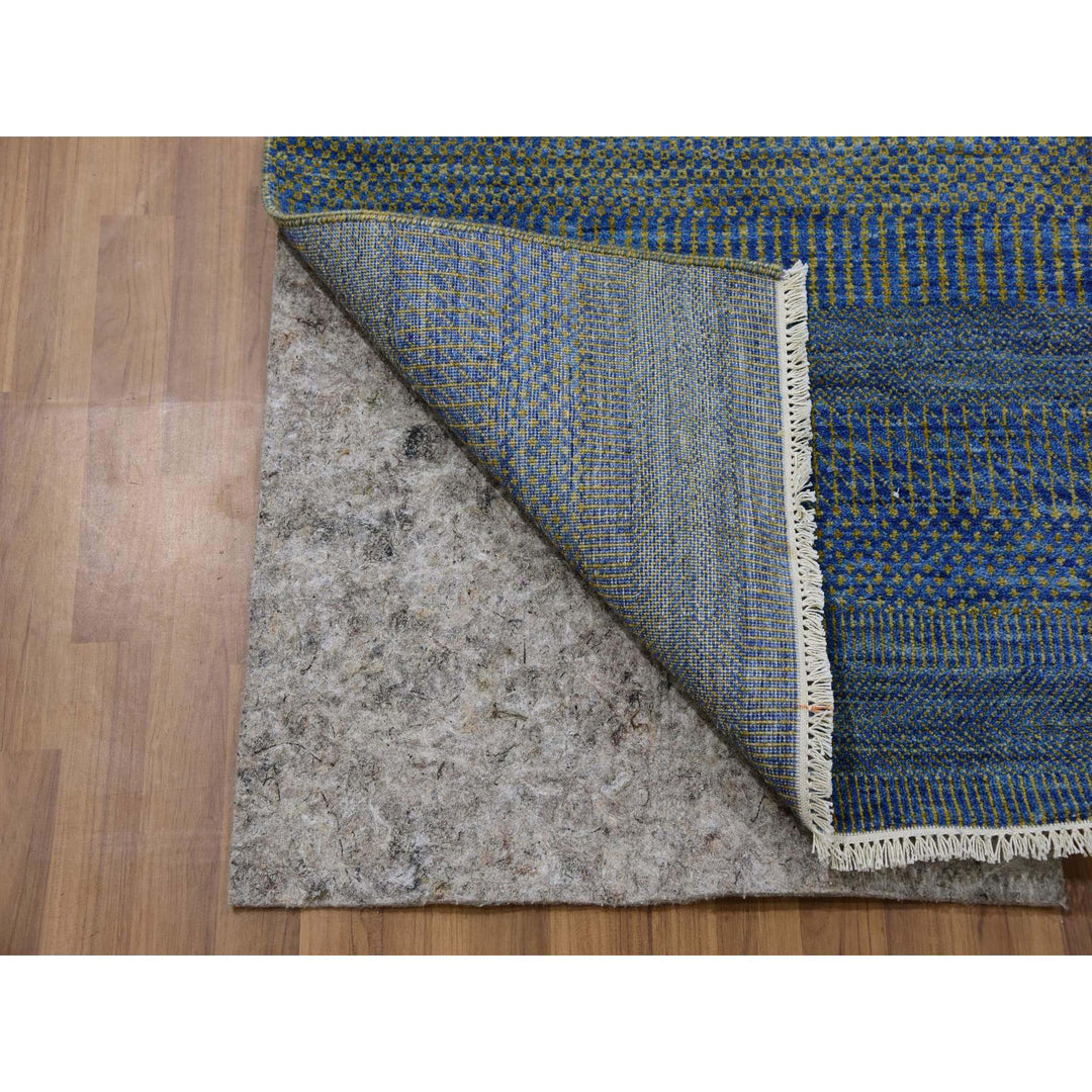 2'5" x 20'0" New Hand Knotted Blue Wool Runner Oriental Rug - MOA10279618