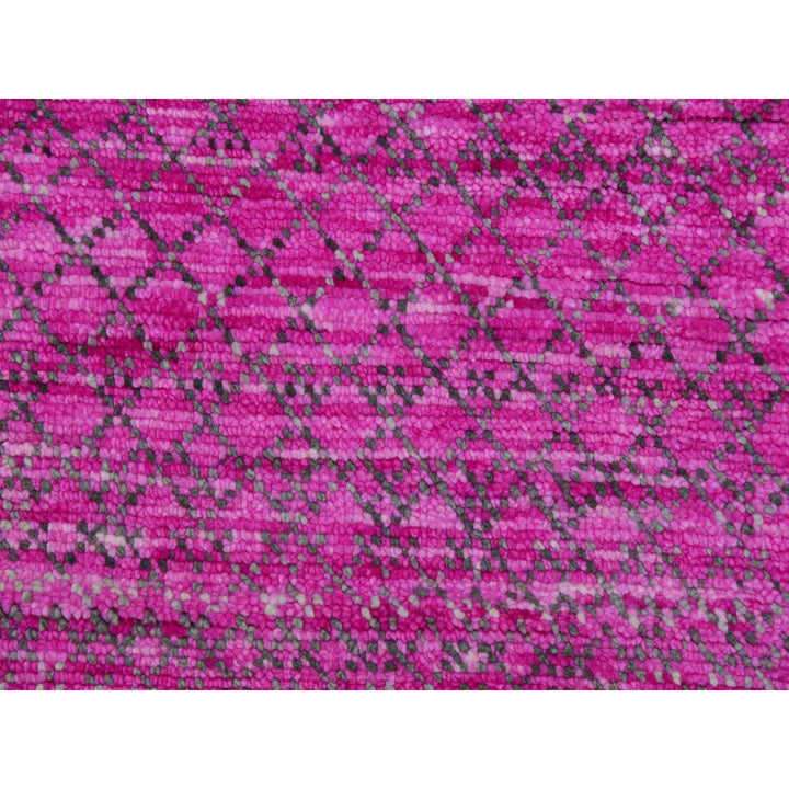 7'10" x 10'1" New Hand Knotted Pink Wool Rectangle Oriental Rug - MOA10279650