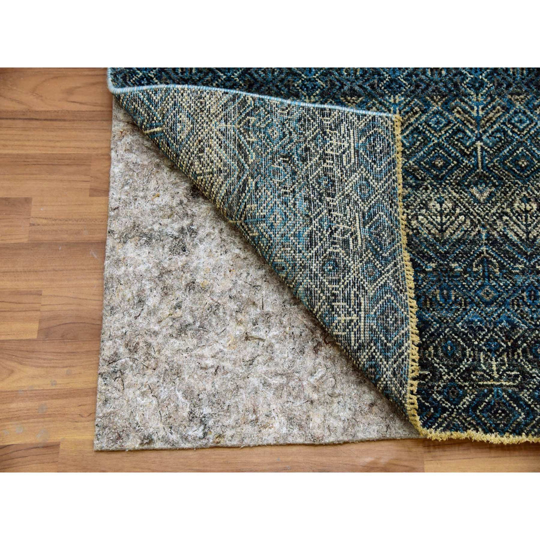 2'8" x 6'0" New Hand Knotted Blue Wool Runner Oriental Rug - MOA10279663