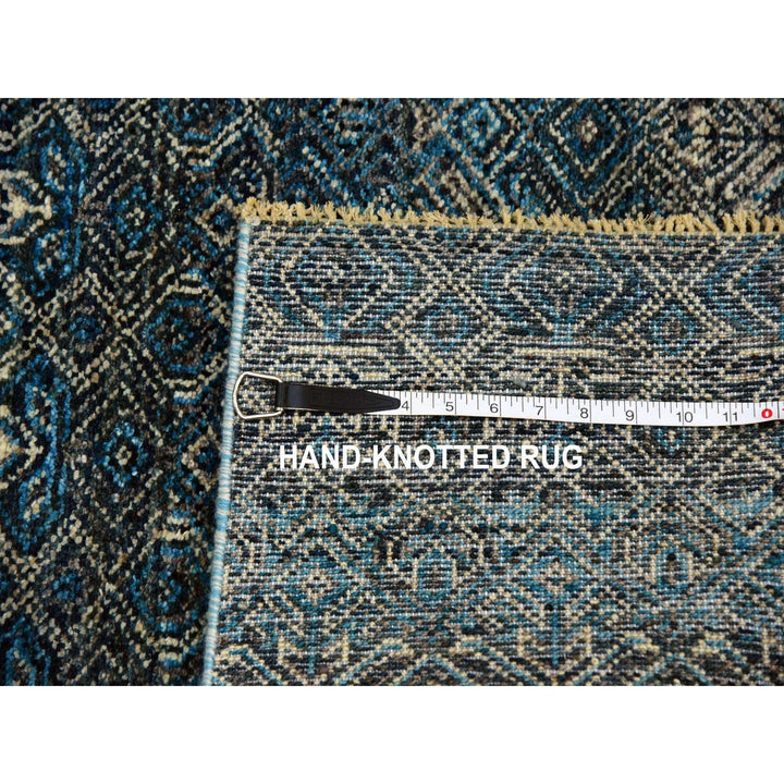 2'8" x 6'0" New Hand Knotted Blue Wool Runner Oriental Rug - MOA10279663