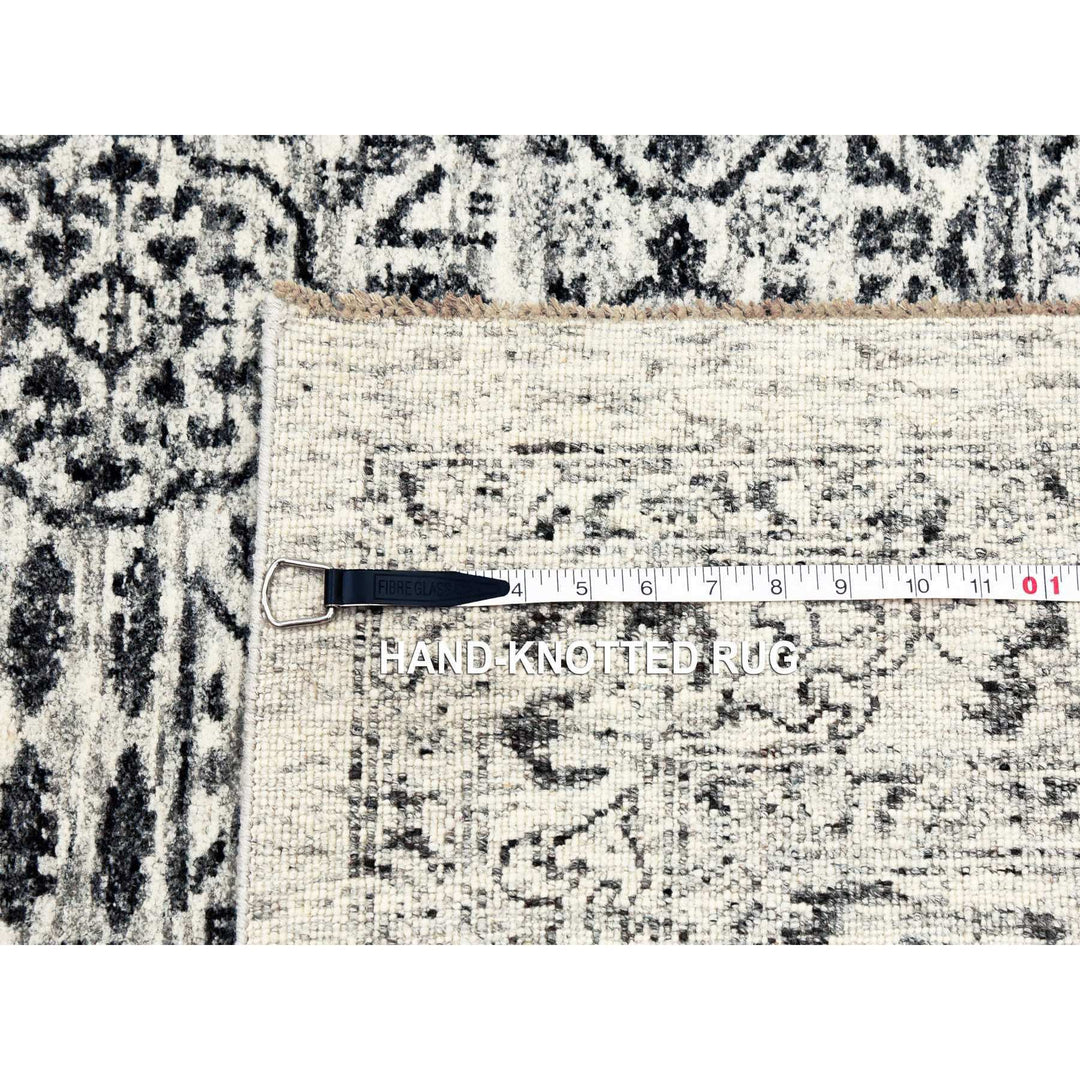 2'8" x 10'0" New Hand Knotted Ivory Cotton Runner Oriental Rug - MOA10279683