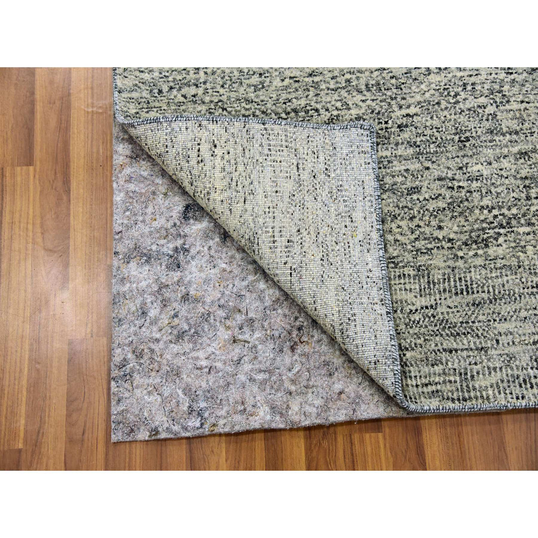 4'0" x 6'2" New Hand Knotted Grey Wool Rectangle Oriental Rug - MOA10279743