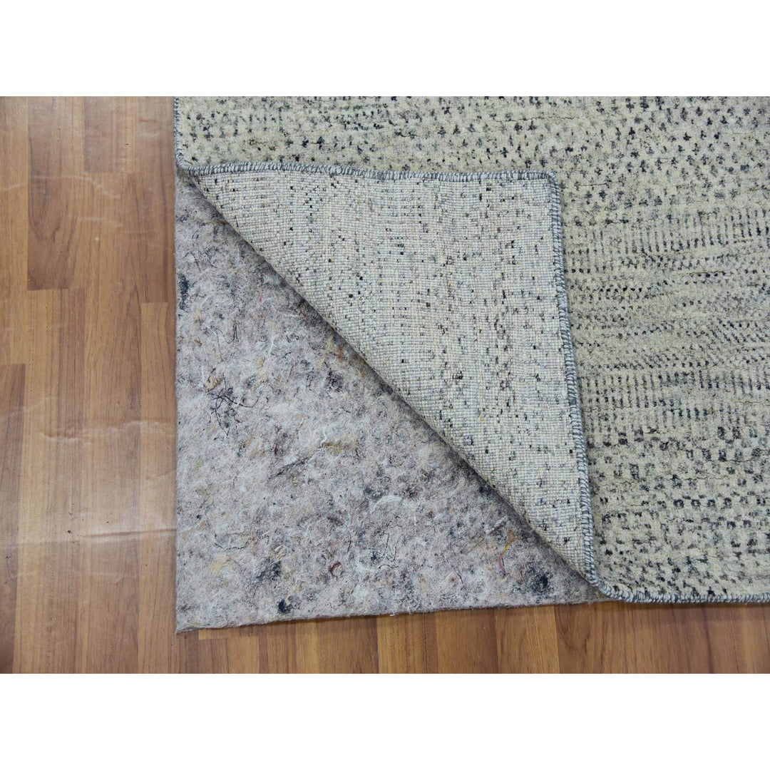 3'0" x 5'6" New Hand Knotted Grey Wool Rectangle Oriental Rug - MOA10279749