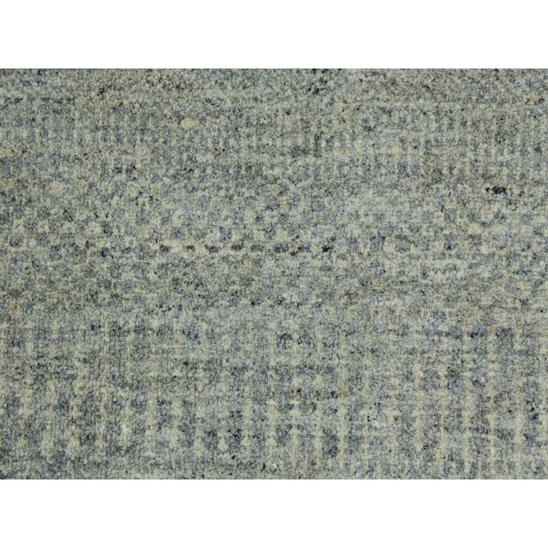 11'10" x 15'4" New Hand Knotted Grey Wool Rectangle Oriental Rug - MOA10279760