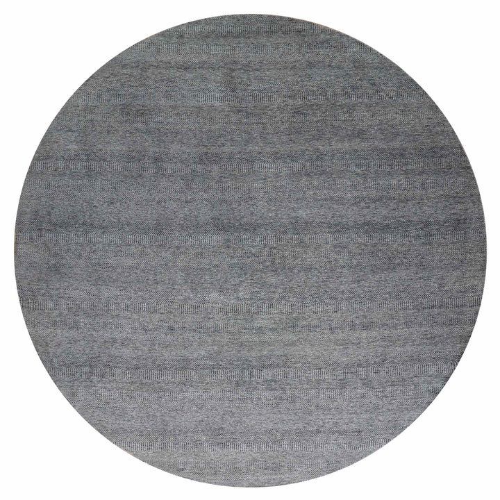 13'8" x 13'8" New Hand Knotted Grey Wool Square Oriental Rug - MOA10279767