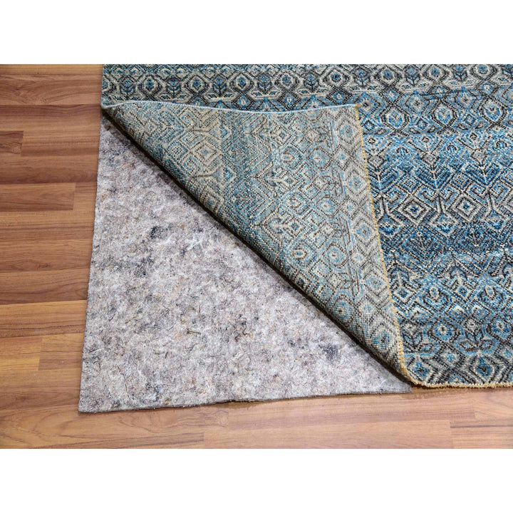 12'0" x 12'0" New Hand Knotted Blue Cotton Square Oriental Rug - MOA10279768