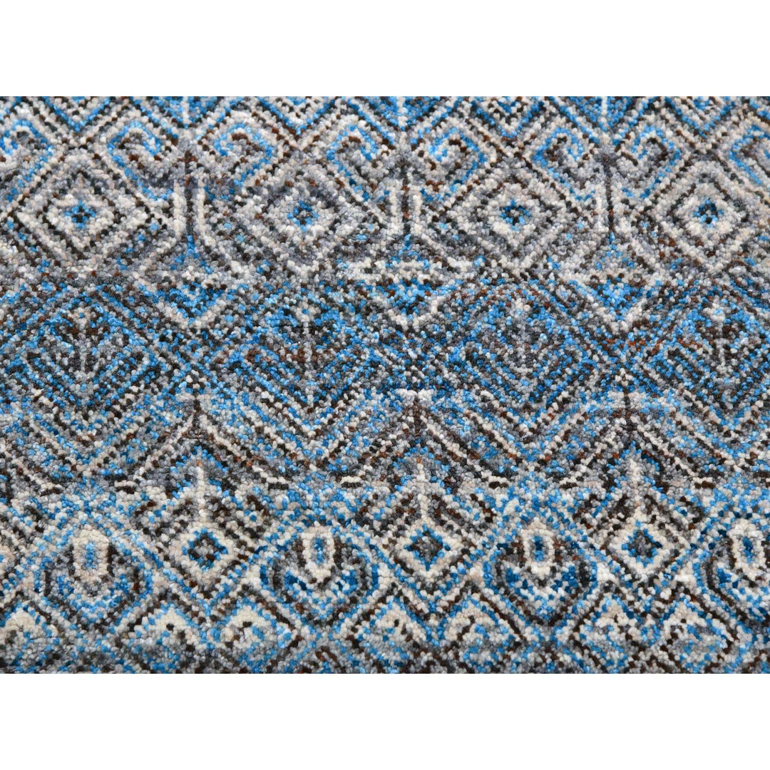 12'0" x 12'0" New Hand Knotted Blue Cotton Square Oriental Rug - MOA10279768