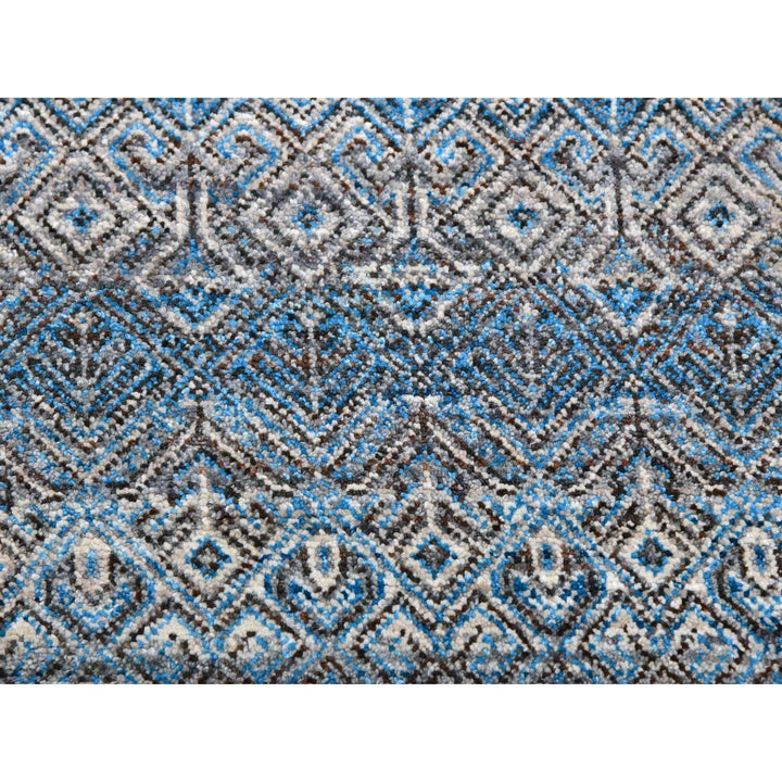 12'0" x 12'0" New Hand Knotted Blue Cotton Square Oriental Rug - MOA10279768