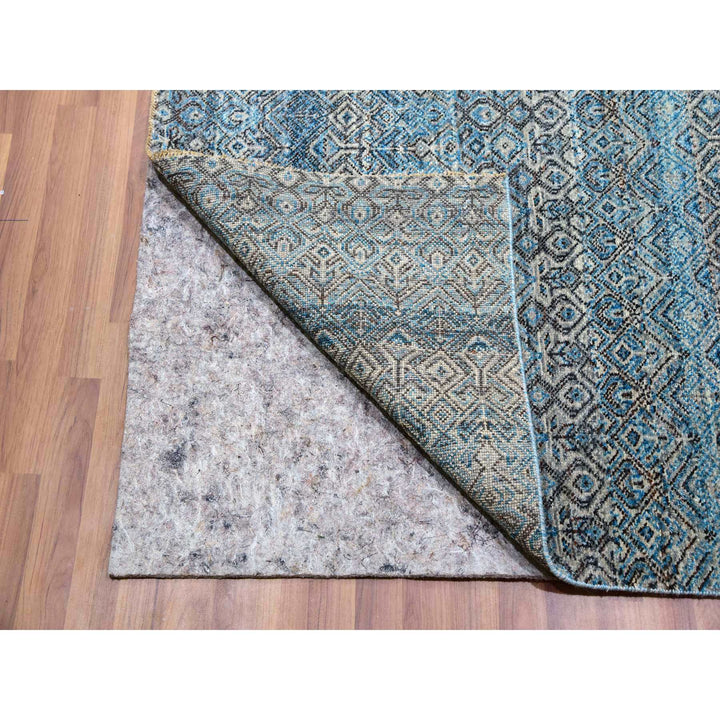 12'0" x 12'0" New Hand Knotted Blue Wool Square Oriental Rug - MOA10279770