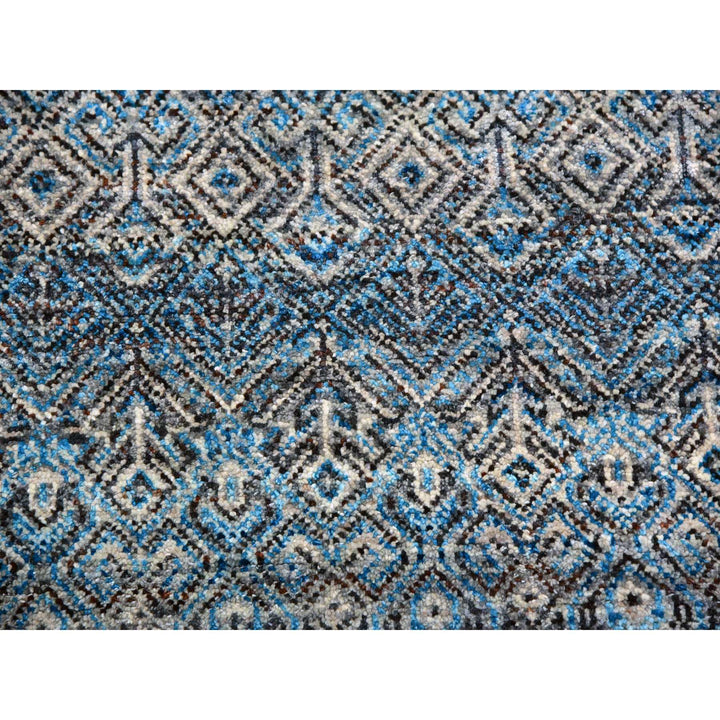 12'0" x 12'0" New Hand Knotted Blue Wool Square Oriental Rug - MOA10279770