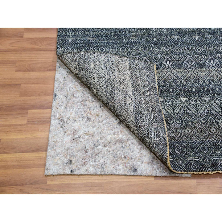 8'0" x 9'11" New Hand Knotted Grey Wool Rectangle Oriental Rug - MOA10279788