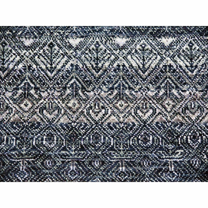 8'0" x 9'11" New Hand Knotted Grey Wool Rectangle Oriental Rug - MOA10279788