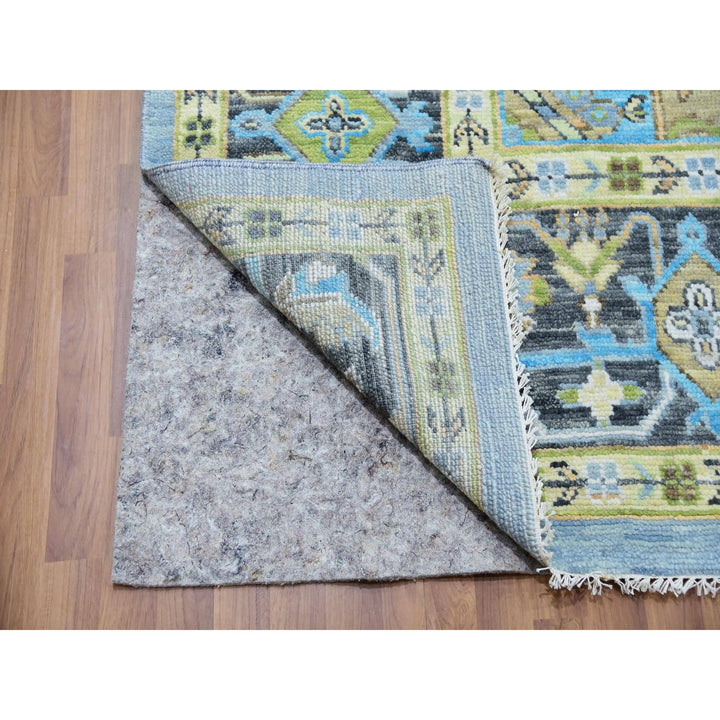 10'2" x 14'3" New Hand Knotted Blue Wool Rectangle Oriental Rug - MOA10279847