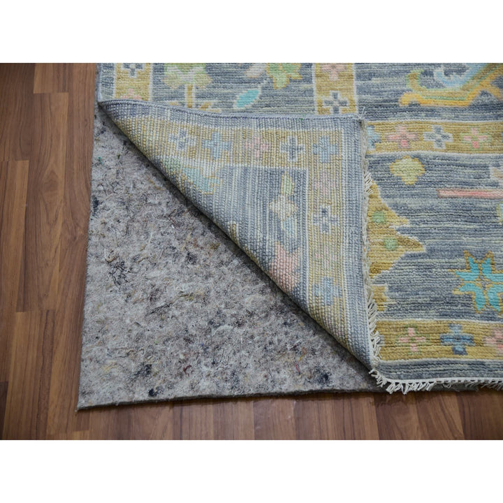 12'3" x 15'3" New Hand Knotted Grey Wool Rectangle Oriental Rug - MOA10279906