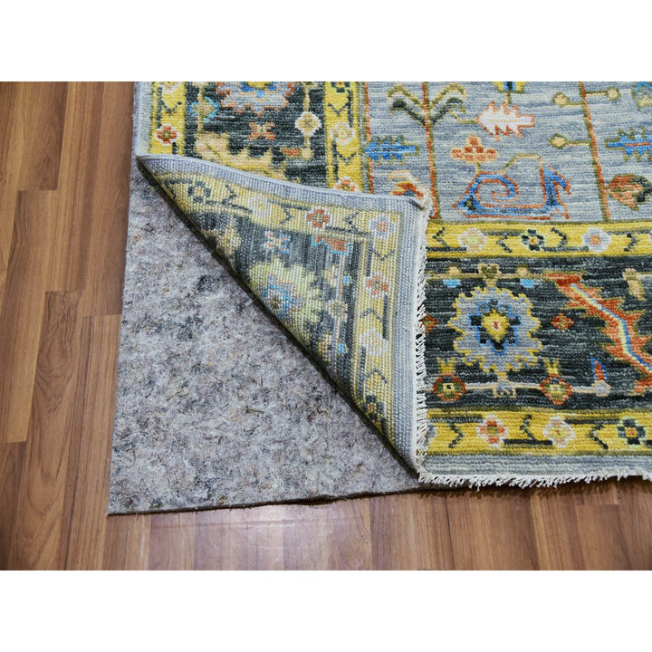 9'3" x 12'5" New Hand Knotted Blue Wool Rectangle Oriental Rug - MOA10279933