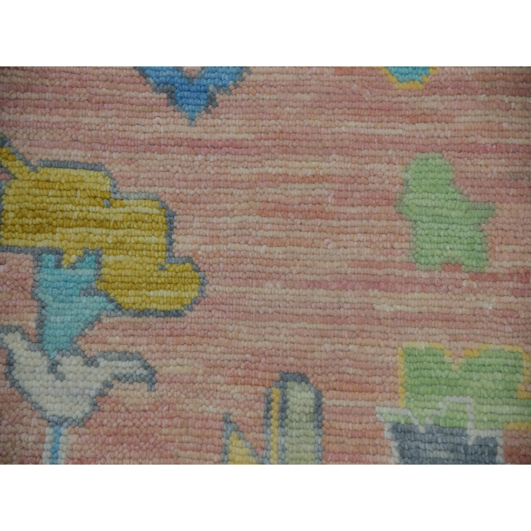 10'1" x 13'9" New Hand Knotted Pink Cotton Rectangle Oriental Rug - MOA10279941