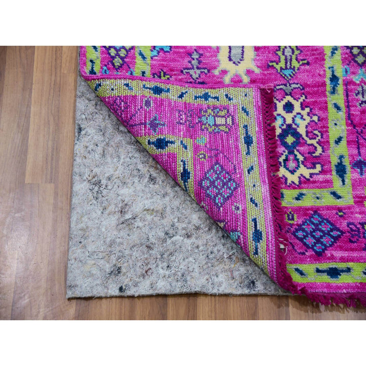 2'7" x 12'0" New Hand Knotted Pink Cotton Runner Oriental Rug - MOA10279966